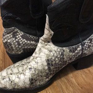 Sam Edelman snakeskin ankle boots